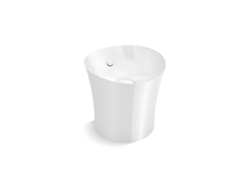 Veil® Tall vessel/pedestal bathroom sink basin, White
