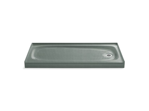 Salient® 60" x 30" single threshold right-hand drain shower base, Basalt