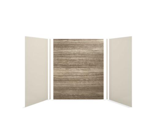 Choreograph® 60" x 42" x 72" shower wall kit, VeinCut Sandbar with Sandbar accents