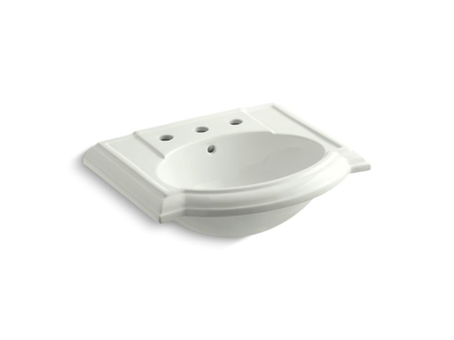 Devonshire® bathroom sink with 8" widespread faucet holes, Dune