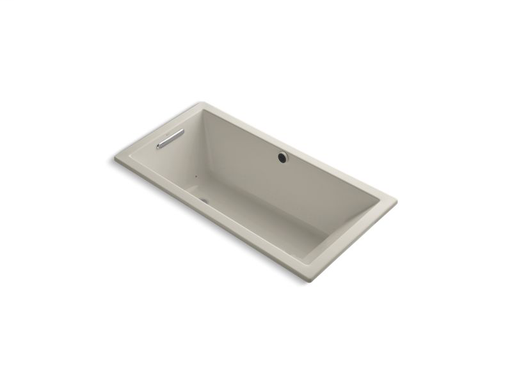Underscore® Rectangle 60" x 30" drop-in BubbleMassage™ Air Bath with Bask® heated surface and reversible drain, Sandbar