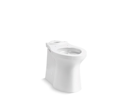 Irvine™ Comfort Height® elongated toilet bowl with skirted trapway, seat not included, White