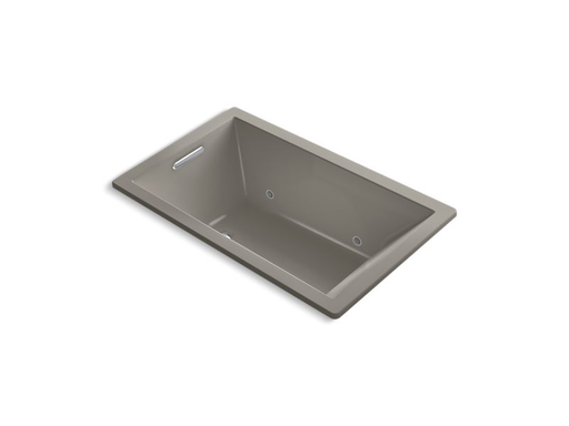 Underscore® Rectangle 60" x 36" drop-in VibrAcoustic® bath with Bask® heated surface and chromatherapy, Cashmere