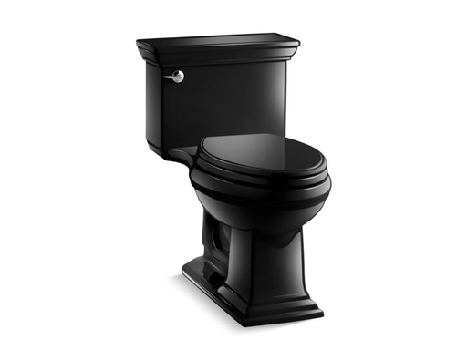 Memoirs® Stately Comfort Height® one-piece elongated 1.28 gpf toilet with AquaPiston® flushing technology and left-hand trip lever, Black Black