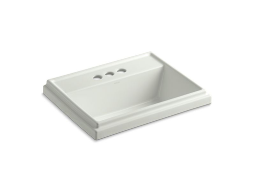 Tresham® rectangular drop-in bathroom sink with 4" centerset faucet holes, Dune
