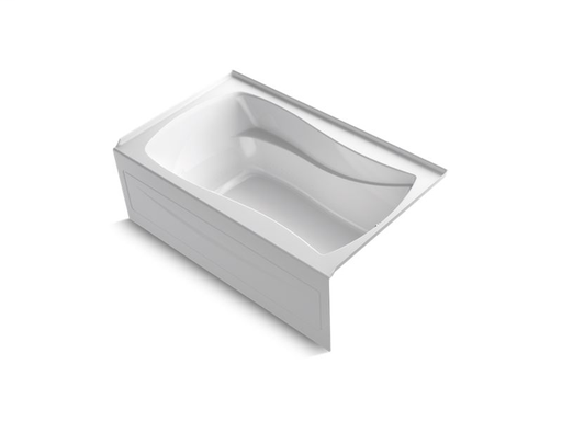 Mariposa® 60" x 36" alcove BubbleMassage™ Air Bath with integral apron and right-hand drain, White