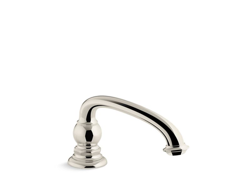 Artifacts® deck-mount bath spout with arc design, Vibrant Polished Nickel