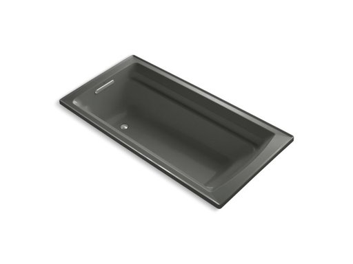Archer® 72" x 36" drop-in VibrAcoustic® bath with reversible drain, Thunder Grey