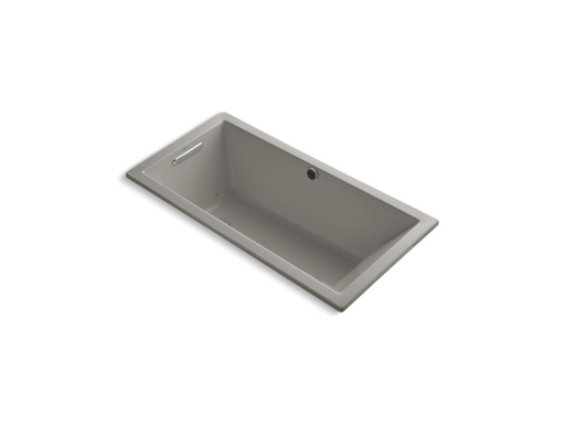 Underscore® Rectangle 60" x 30" drop-in BubbleMassage™ Air Bath with Bask® heated surface and reversible drain, Cashmere