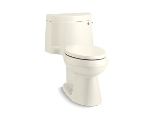 Cimarron® Comfort Height® one-piece elongated 1.28 gpf toilet with AquaPiston® flush technology, right-hand trip lever and concealed trapway, Biscuit