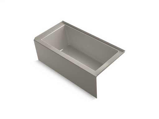 Underscore® 60" x 30" alcove bath with integral apron, integral flange and right-hand drain, Cashmere