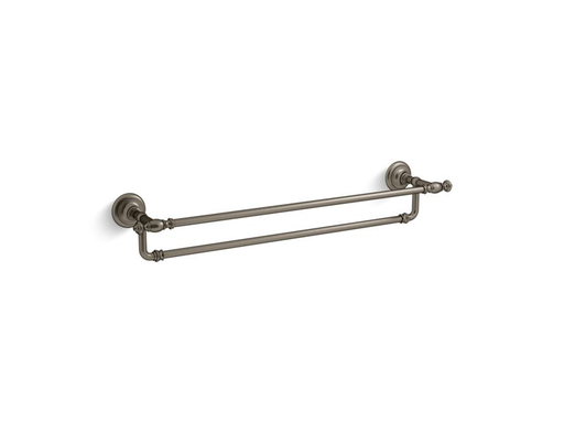 Artifacts® 24" double towel bar, Vintage Nickel
