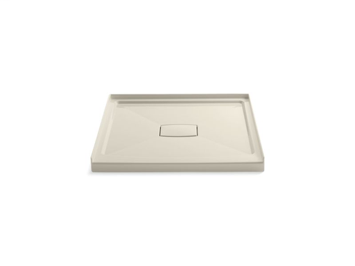 Archer® 42" x 42" single threshold center drain shower base with removable cover, Almond
