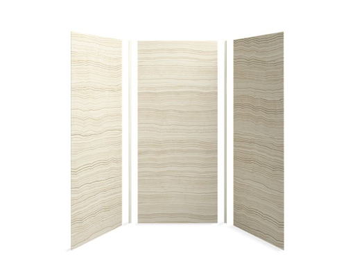 Choreograph® 42" x 42" x 96" shower wall kit, VeinCut Biscuit