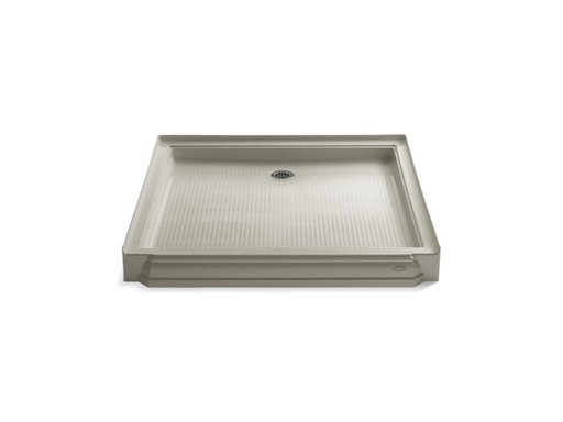 Memoirs® 48" x 48" single threshold rear center drain shower base, Sandbar