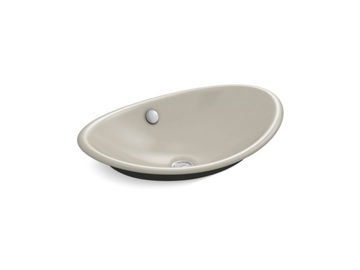 Iron Plains® Wading Pool® oval bathroom sink with Iron Black painted underside, Sandbar