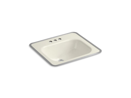 Tahoe® drop-in bathroom sink for use with metal frame, Biscuit