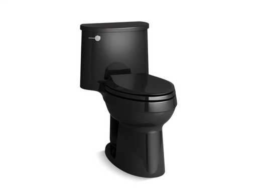 Adair® Comfort Height® one-piece elongated 1.28 gpf toilet with AquaPiston® flushing technology and left-hand trip lever, Black Black
