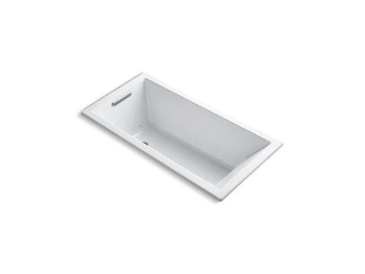 Underscore® Rectangle 60" x 30" drop-in VibrAcoustic® + BubbleMassage™ Air Bath, White