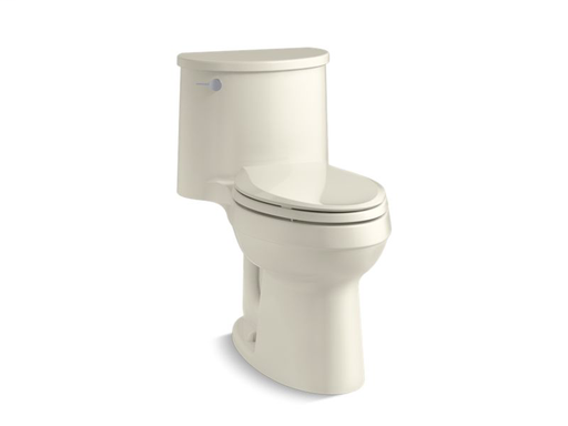Adair® Comfort Height® one-piece elongated 1.28 gpf toilet with AquaPiston® flushing technology and left-hand trip lever, Biscuit