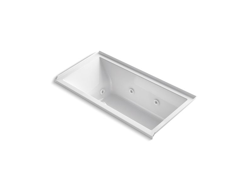 Underscore® Rectangle 60" x 30" alcove whirlpool with integral flange and right-hand drain, White
