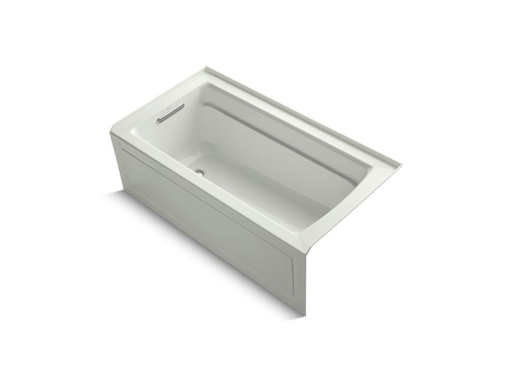 Archer® 60" x 32" alcove VibrAcoustic® bath with Bask® heated surface, integral flange and left-hand drain, Dune