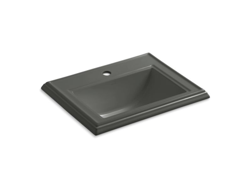 Memoirs® Classic drop-in bathroom sink with single faucet hole, Thunder Grey