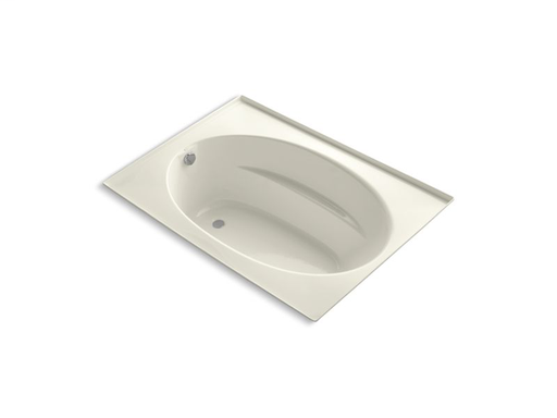 Windward® 60" x 42" alcove bath with integral flange and end drain, Biscuit