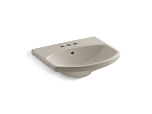 Cimarron® bathroom sink with 4" centerset faucet holes, Sandbar