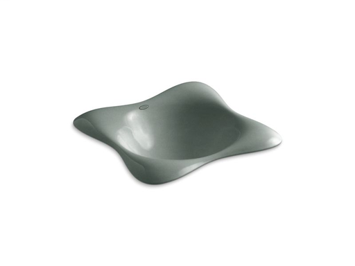 Dolce Vita® vessel, drop-in or wall-mount bathroom sink with Iron Black underside, Basalt