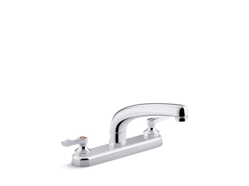 Triton® Bowe® 1.5 gpm kitchen sink faucet with 8-3/16" swing spout, aerated flow and lever handles, Polished Chrome