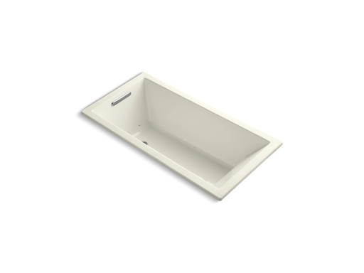 Underscore® Rectangle 60" x 30" drop-in VibrAcoustic® + BubbleMassage™ Air Bath, Biscuit