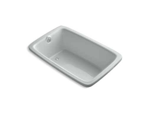 Bancroft® 66" x 42" drop-in VibrAcoustic® bath with Bask® heated surface and reversible drain, Ice™ Grey