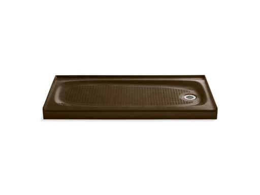Salient® 60" x 30" single threshold right-hand drain shower base, Black 'n Tan