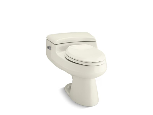 San Raphael® Comfort Height® one-piece elongated 1.0 gpf toilet with Pressure Lite® flushing technology and left-hand trip lever, Biscuit