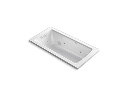 Archer® 60" x 30" drop-in whirlpool with heat and Comfort Depth® design, White