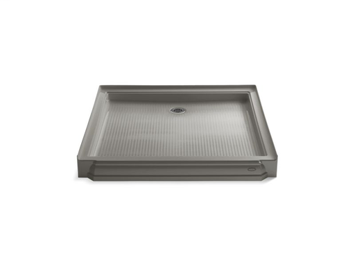Memoirs® 48" x 48" single threshold rear center drain shower base, Cashmere