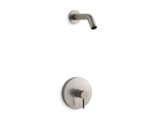 Stillness® Rite-Temp® shower valve trim with lever handle, less showerhead, Vibrant Brushed Nickel