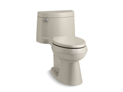 Cimarron® Comfort Height® one-piece elongated 1.28 gpf toilet with AquaPiston® flush technology, left-hand trip lever and concealed trapway, Sandbar