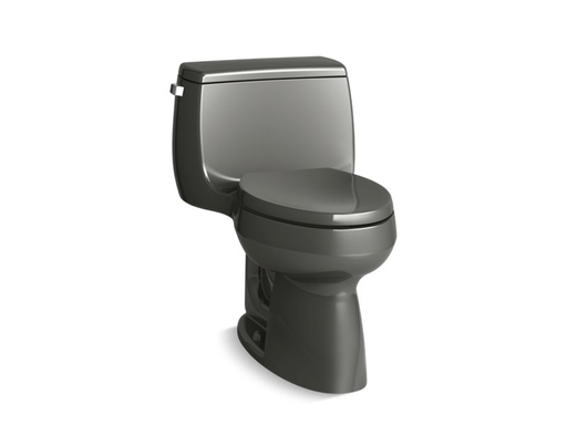 Gabrielle™ Comfort Height® one-piece elongated 1.28 gpf toilet with Class Five® flushing technology and left-hand trip lever, Thunder Grey