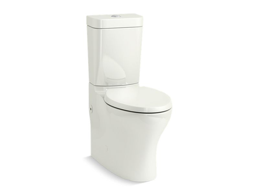 Persuade® Circ Comfort Height® two-piece elongated dual-flush toilet with top-mount actuator and skirted trapway, seat not included, Dune