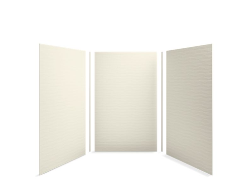Choreograph™ 60" x 60" x 96" shower wall kit, Brick texture, Biscuit