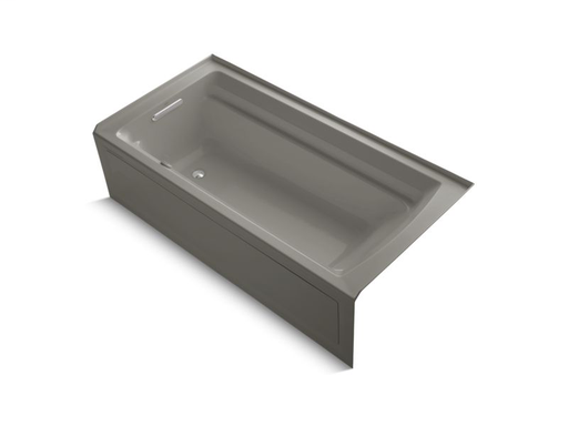 Archer® 72" x 36" alcove BubbleMassage™ Air Bath with integral apron and left-hand drain, Cashmere