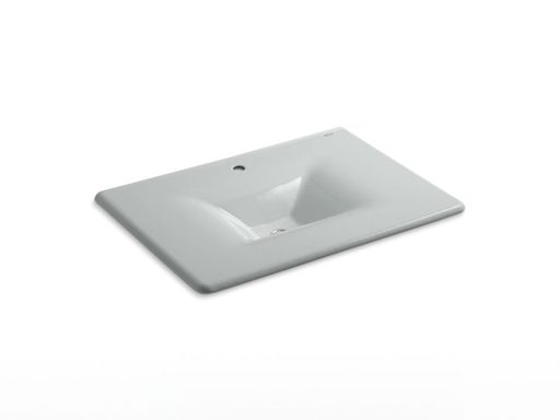 Iron/Impressions® 31" vanity-top bathroom sink with single faucet hole, Ice™ Grey