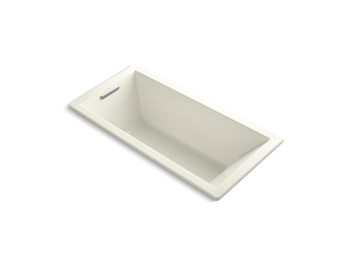 Underscore® Rectangle 66" x 32" drop-in VibrAcoustic® bath, Biscuit