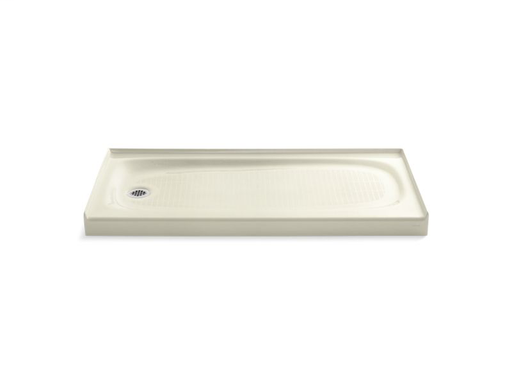 Salient® 60" x 30" single threshold left-hand drain shower base, Cane Sugar