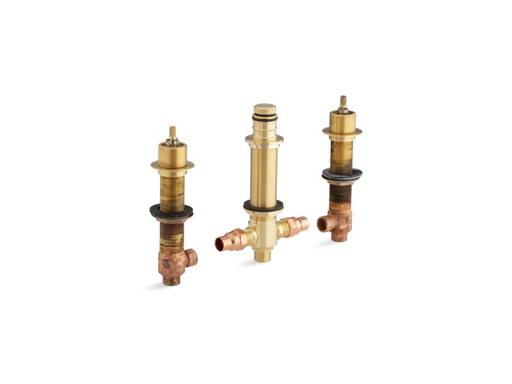 1/2" ceramic high-flow valve system with diverter for finished-deck or rim-mount installation only, Not Applicable