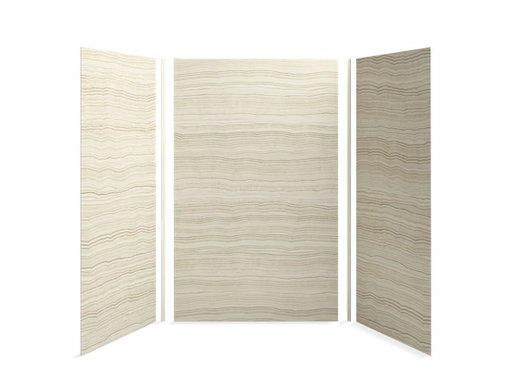 Choreograph® 60" x 42" x 96" shower wall kit, VeinCut Biscuit