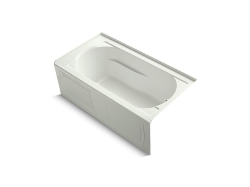 Devonshire® 60" x 32" alcove BubbleMassage™ Air Bath with integral apron, integral flange, right-hand drain and heater, Dune