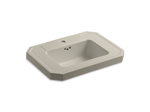 Kathryn® bathroom sink basin with single faucet hole, Sandbar
